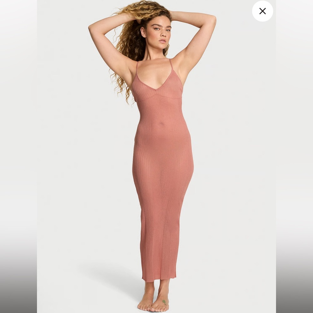 NWT Victorias Secret Sheer Knit Triangle Midi Dress